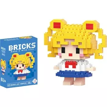 Конструктор пластиковый Baoshifuhaowu Сейлор Мун, белый / синий