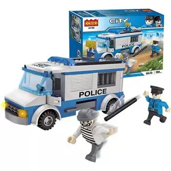 Конструктор пластиковый Beaut City Police, 194 детали