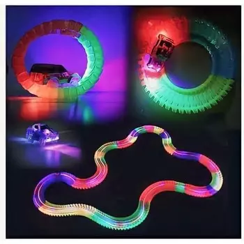 Конструктор пластиковый Berattoys Фосфоресцирующие рельсы, 384 детали