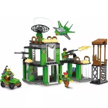 Конструктор пластиковый Blocki Армейская военная база, 251 деталь