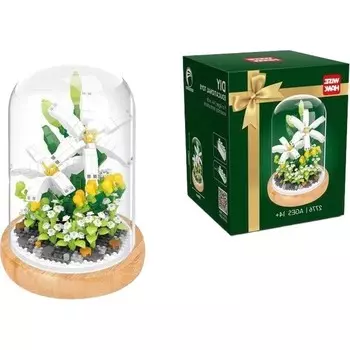 Конструктор пластиковый Bozhou Цветы в колбе, 539 деталей