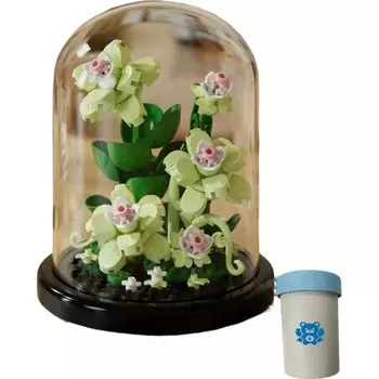 Конструктор пластиковый Brave Bull Букет под куполом, светло-зеленый / зеленый