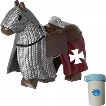 Конструктор пластиковый Brave Bull Фигурка рыцарского коня