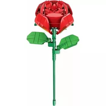 Конструктор пластиковый Byrnew Byrugzy Роза, красный