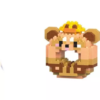 Конструктор пластиковый Charlotte Donut, бежевый / коричневый