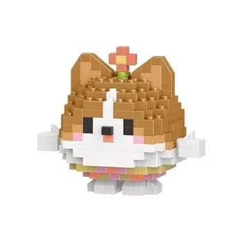 Конструктор пластиковый Charlotte, коричневый / белый