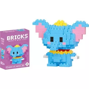 Конструктор пластиковый Charlotte Слоник, синий