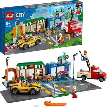 Конструктор пластиковый детский Lego City Торговая улица, 533 детали