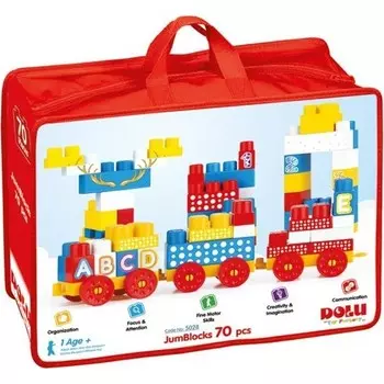 Конструктор пластиковый Dolu Oyuncak Мегаблоки в сумке, 70 деталей