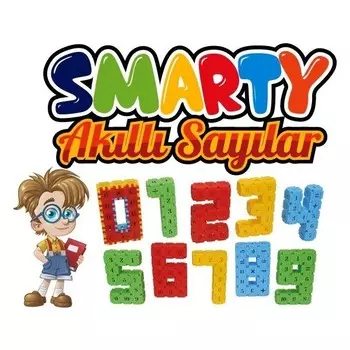 Конструктор пластиковый Edutoys Smarty С цифрами, 250 деталей