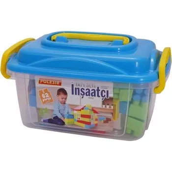 Конструктор пластиковый Erenay в контейнере, 62 детали