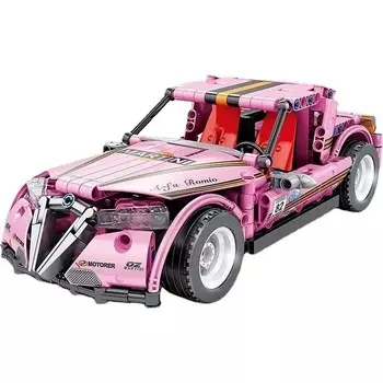 Конструктор пластиковый Gbl Гоночная машинка, розовый