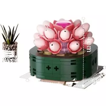 Конструктор пластиковый Huangdao Hb Цветок в горшке, 159 деталей