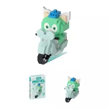 Конструктор пластиковый Jea Love Кот на мотоцикле, 297 детали