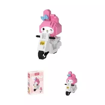 Конструктор пластиковый Jea Love Кролик на мотоцикле, 334 детали