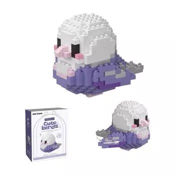 Конструктор пластиковый Jea Love Милая птичка, фиолетовый / белый