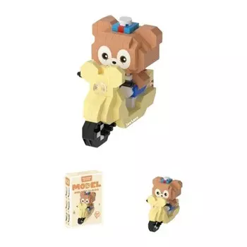 Конструктор пластиковый Jea Love Мишка на мотоцикле, 288 детали