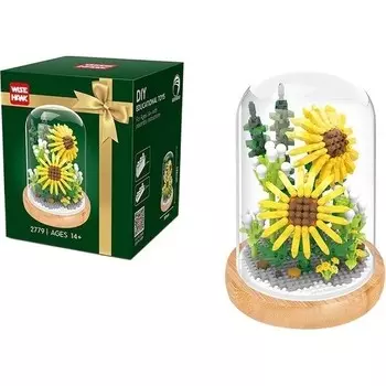 Конструктор пластиковый Jifen-Hb Вечный цветок - Подсолнухи