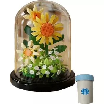 Конструктор пластиковый Kungfu Panda Букет под куполом, желтый / белый