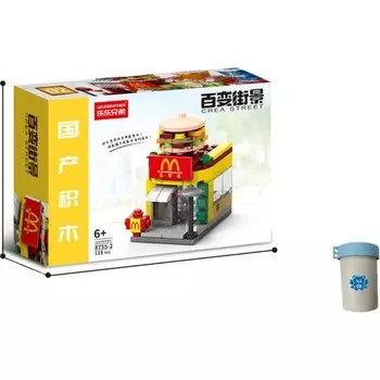 Конструктор пластиковый Kungfu Panda Crea Street Мини модель здания