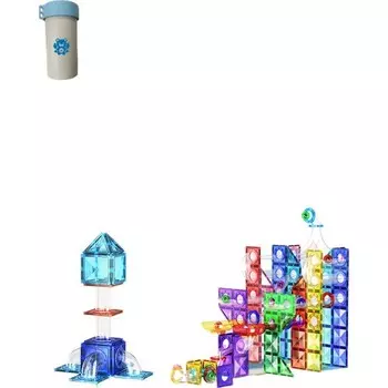 Конструктор пластиковый Kungfu Panda Цветные магнитные блоки