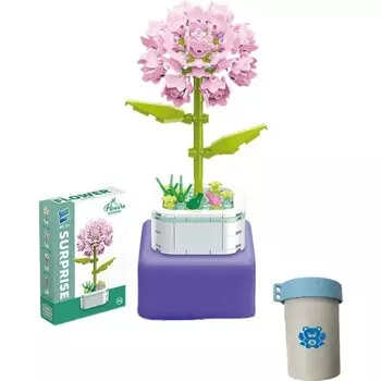 Конструктор пластиковый Kungfu Panda Цветы в белой клумбе, розовый