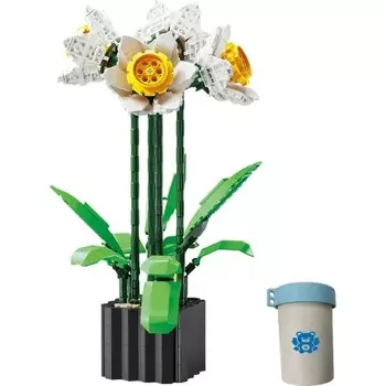 Конструктор пластиковый Kungfu Panda Цветы в черном горшке