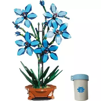 Конструктор пластиковый Kungfu Panda Цветы в горшке, синий