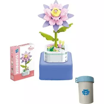 Конструктор пластиковый Kungfu Panda Цветы в клумбе, розовый / фиолетовый