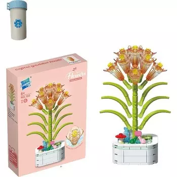 Конструктор пластиковый Kungfu Panda Цветы в клумбе, бронзово-белый