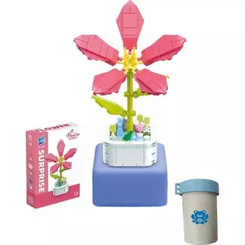 Конструктор пластиковый Kungfu Panda Цветы в клумбе, красный