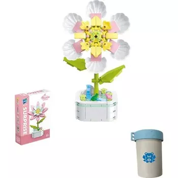 Конструктор пластиковый Kungfu Panda Цветы в клумбе, белый / розовый / желтый