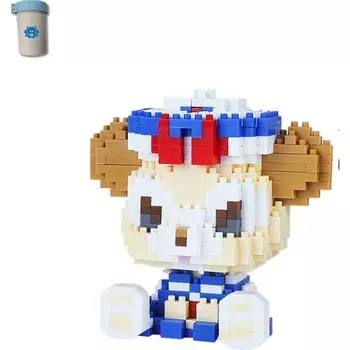 Конструктор пластиковый Kungfu Panda Мультяшный герой, белый / синий