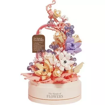 Конструктор пластиковый Lebeigo Музыкальная шкатулка с букетом роз