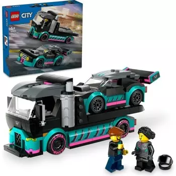 Конструктор пластиковый Lego Автовоз с гоночной машиной, 328 деталей