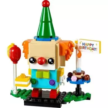 Конструктор пластиковый Lego Brickheadz 40348 Клоун на день рождения