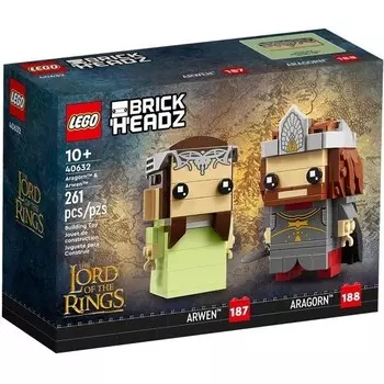 Конструктор пластиковый Lego Brickheadz 40632 Арагорн и Арвен