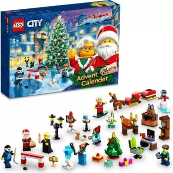 Конструктор пластиковый Lego City Адвент календарь, 258 деталей