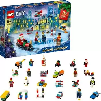 Конструктор пластиковый Lego City Адвент календарь, 349 деталей