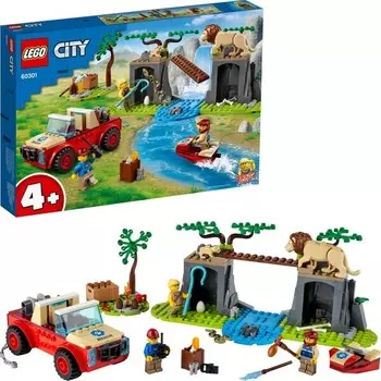 Конструктор пластиковый Lego City Джип для спасения диких животных, 157 деталь