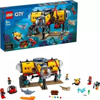 Конструктор пластиковый Lego City Океан: исследовательская база, 497 деталей