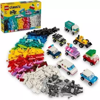 Конструктор пластиковый Lego Classic 11036 10 машинок, 900 деталей