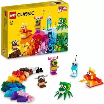 Конструктор пластиковый Lego Classic Креативные монстры, 140 деталей
