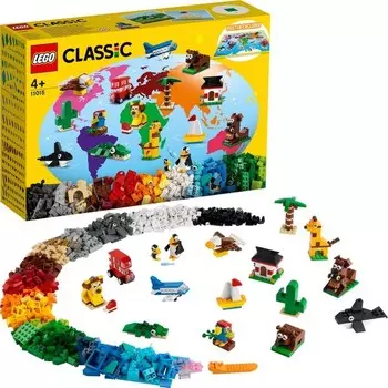 Конструктор пластиковый Lego Classic World tour 11015 животные, 950 деталей