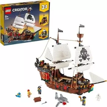Конструктор пластиковый Lego Creator 3-в-1 Пиратский корабль, 1260 деталей