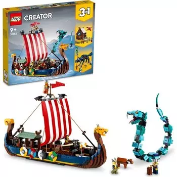Конструктор пластиковый Lego Creator 3-в-1 Корабль викингов, 1192 детали