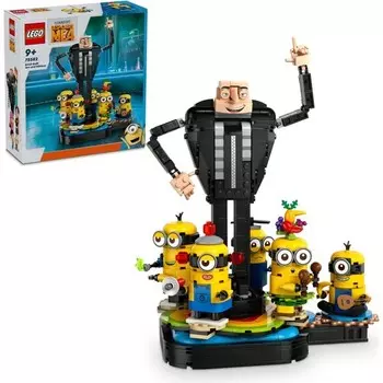 Конструктор пластиковый Lego Despicable Me 4 Грю и миньоны, 839 деталей