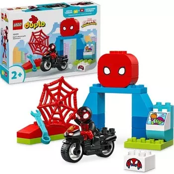 Конструктор пластиковый Lego Duplo Человек-Паук на мотоцикле, 24 предмета