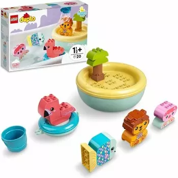 Конструктор пластиковый Lego Duplo Плавучий остров животных, 20 деталей