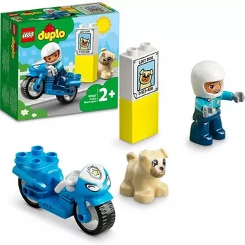 Конструктор пластиковый Lego Duplo Rescue Police Мотоцикл, 5 предметов